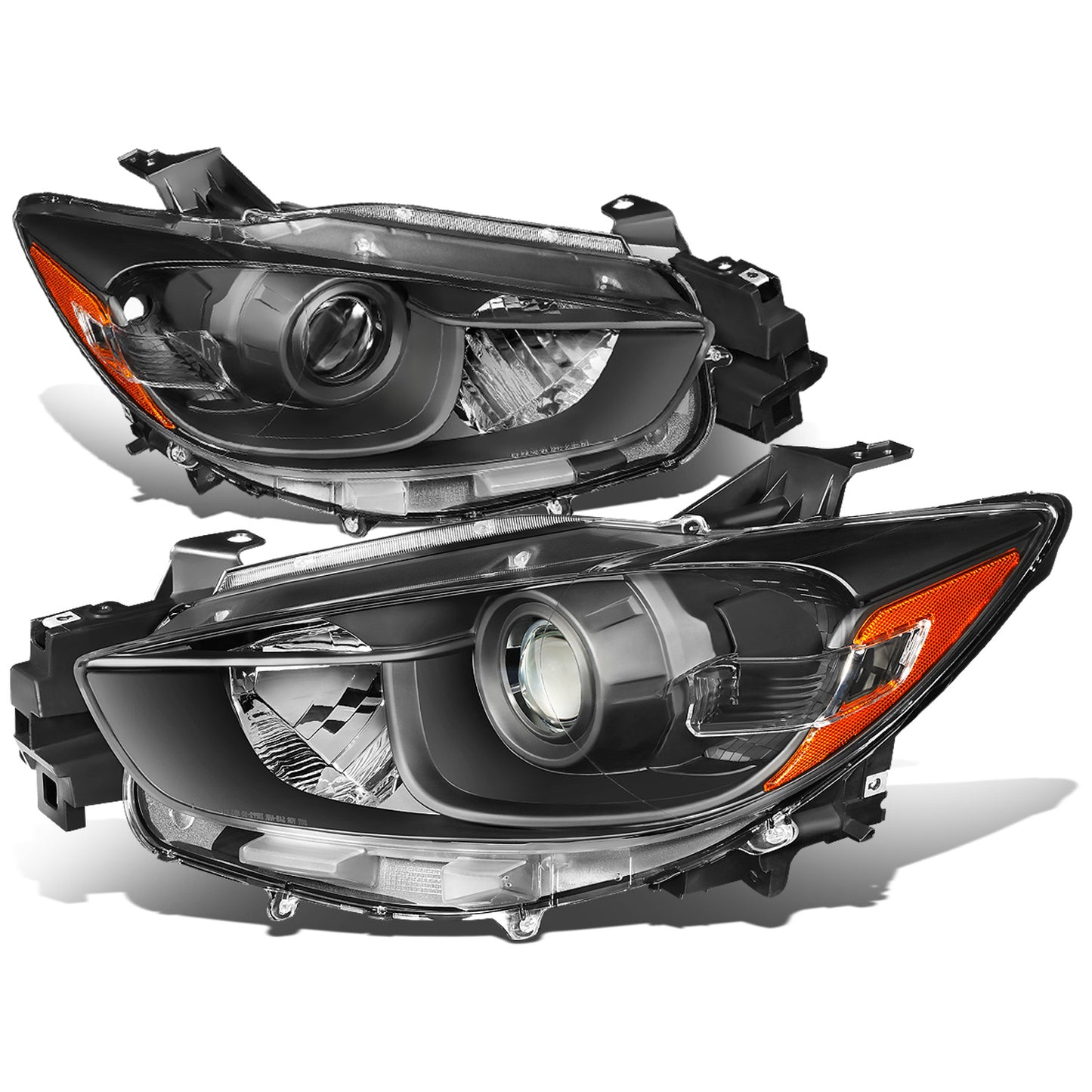 FAROS 13-16 MAZDA CX-5 - FITS MODELS WITH HALOGEN HEADLIGHTS - PROJECTOR LOW BEAM - 9005 HIGH / H11 LOW BEAM - BLACK HOUSING / AMBER CORNER