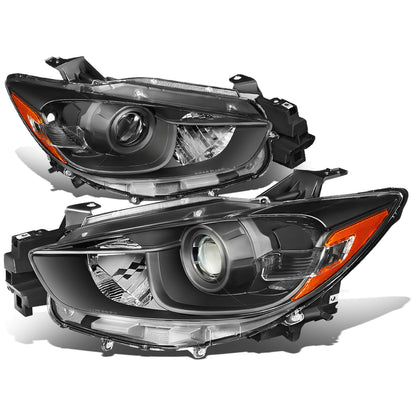 FAROS 13-16 MAZDA CX-5 - FITS MODELS WITH HALOGEN HEADLIGHTS - PROJECTOR LOW BEAM - 9005 HIGH / H11 LOW BEAM - BLACK HOUSING / AMBER CORNER