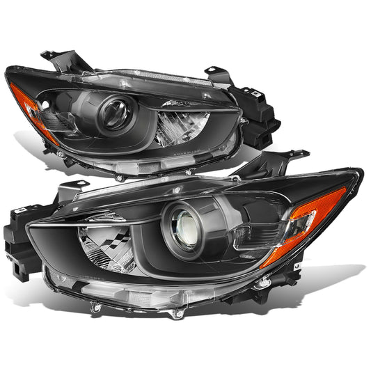 FAROS 13-16 MAZDA CX-5 - FITS MODELS WITH HALOGEN HEADLIGHTS - PROJECTOR LOW BEAM - 9005 HIGH / H11 LOW BEAM - BLACK HOUSING / AMBER CORNER