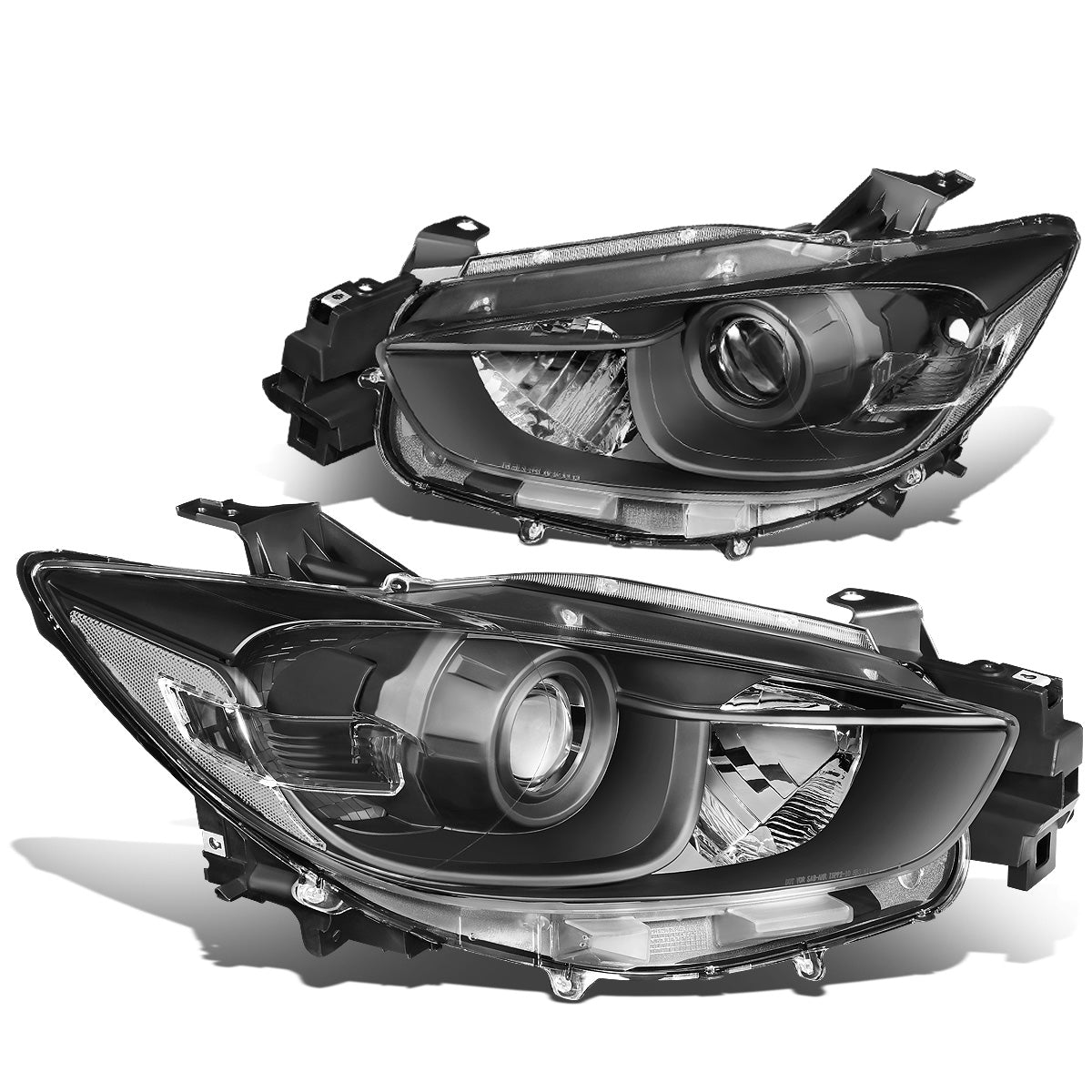 FAROS 13-16 MAZDA CX-5 - FITS MODELS WITH HALOGEN HEADLIGHTS - PROJECTOR LOW BEAM - 9005 HIGH / H11 LOW BEAM - BLACK HOUSING / CLEAR CORNER