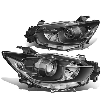 FAROS 13-16 MAZDA CX-5 - FITS MODELS WITH HALOGEN HEADLIGHTS - PROJECTOR LOW BEAM - 9005 HIGH / H11 LOW BEAM - BLACK HOUSING / CLEAR CORNER