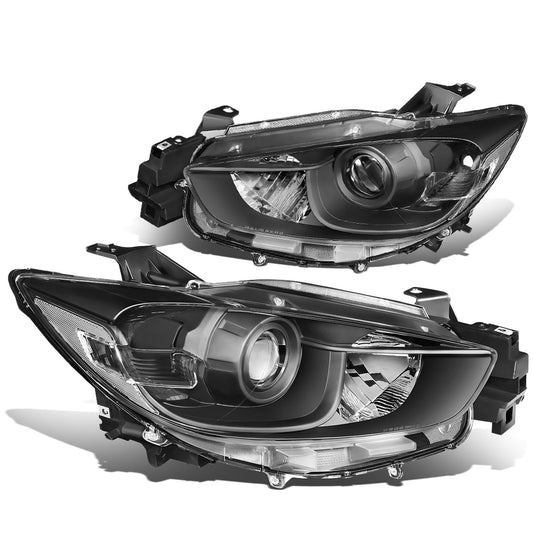 FAROS 13-16 MAZDA CX-5 - FITS MODELS WITH HALOGEN HEADLIGHTS - PROJECTOR LOW BEAM - 9005 HIGH / H11 LOW BEAM - BLACK HOUSING / CLEAR CORNER