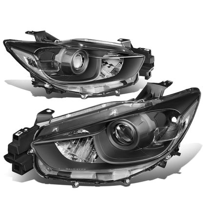 FAROS 13-16 MAZDA CX-5 - FITS MODELS WITH HALOGEN HEADLIGHTS - PROJECTOR LOW BEAM - 9005 HIGH / H11 LOW BEAM - BLACK HOUSING / CLEAR CORNER