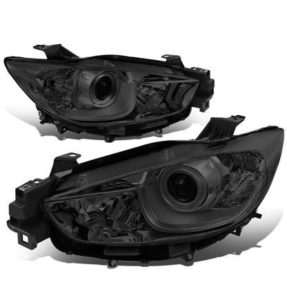 FAROS 13-16 MAZDA CX-5 - FITS MODELS WITH HALOGEN HEADLIGHTS - PROJECTOR LOW BEAM - 9005 HIGH / H11 LOW BEAM - SMOKE HOUSING / CLEAR CORNER