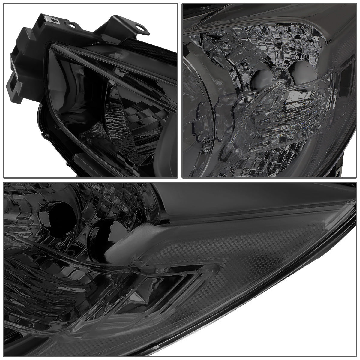 FAROS 13-16 MAZDA CX-5 - FITS MODELS WITH HALOGEN HEADLIGHTS - PROJECTOR LOW BEAM - 9005 HIGH / H11 LOW BEAM - SMOKE HOUSING / CLEAR CORNER
