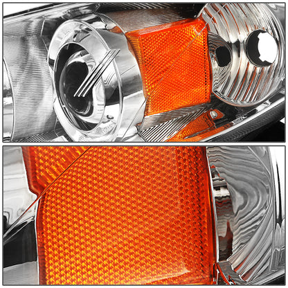 FAROS 04-09 MAZDA 3 SEDAN 4-DOOR - H7 LOW BEAM / 9005 HIGH BEAM - CHROME HOUSING / AMBER CORNER