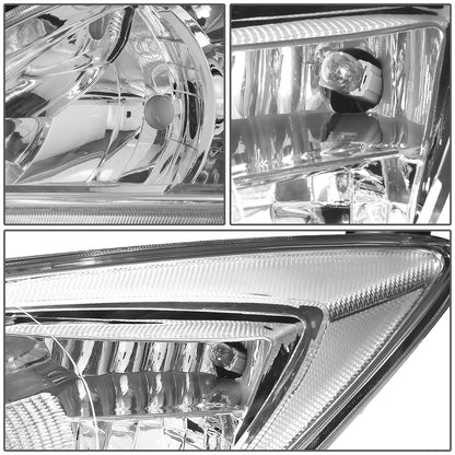 FAROS 10-13 MAZDA 3 4-DOOR - ONLY FITS MODELS WITH HALOGEN HEADLIGHTS - PROJECTOR - H11 LOW BEAM / 9005 HIGH BEAM - CHROME HOUSING / CLEAR CORNER