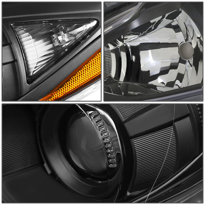 FAROS 14-16 MAZDA 3 4-DOOR - PROJECTOR - H11 LOW BEAM / 9005 HIGH BEAM - BLACK HOUSING / AMBER CORNER