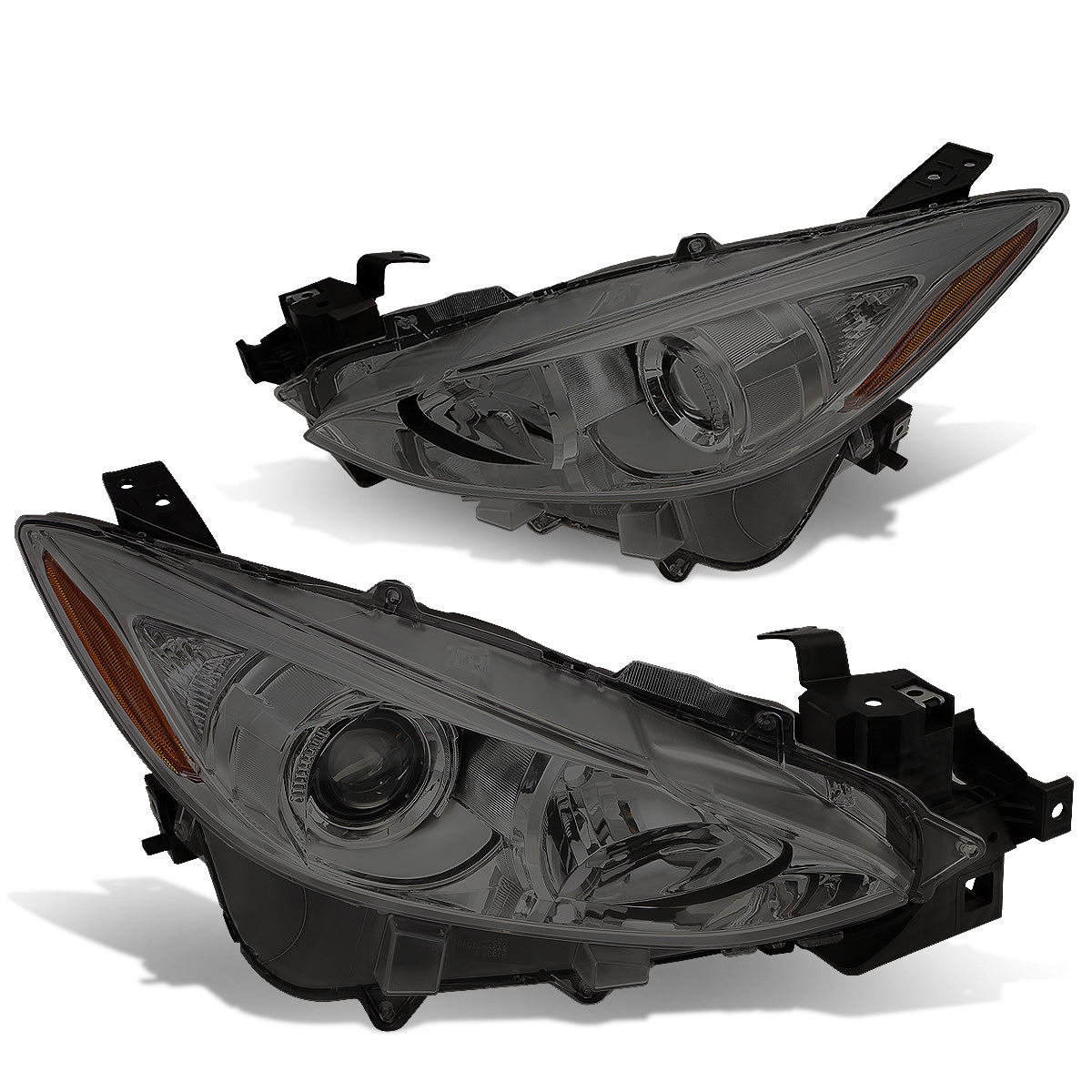 FAROS 14-16 MAZDA 3 4-DOOR - PROJECTOR - H11 LOW BEAM / 9005 HIGH BEAM - SMOKE HOUSING / AMBER CORNER