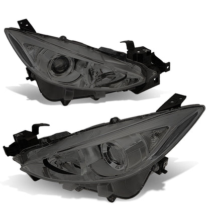 FAROS 14-16 MAZDA 3 4-DOOR - PROJECTOR - H11 LOW BEAM / 9005 HIGH BEAM - SMOKE HOUSING / CLEAR CORNER