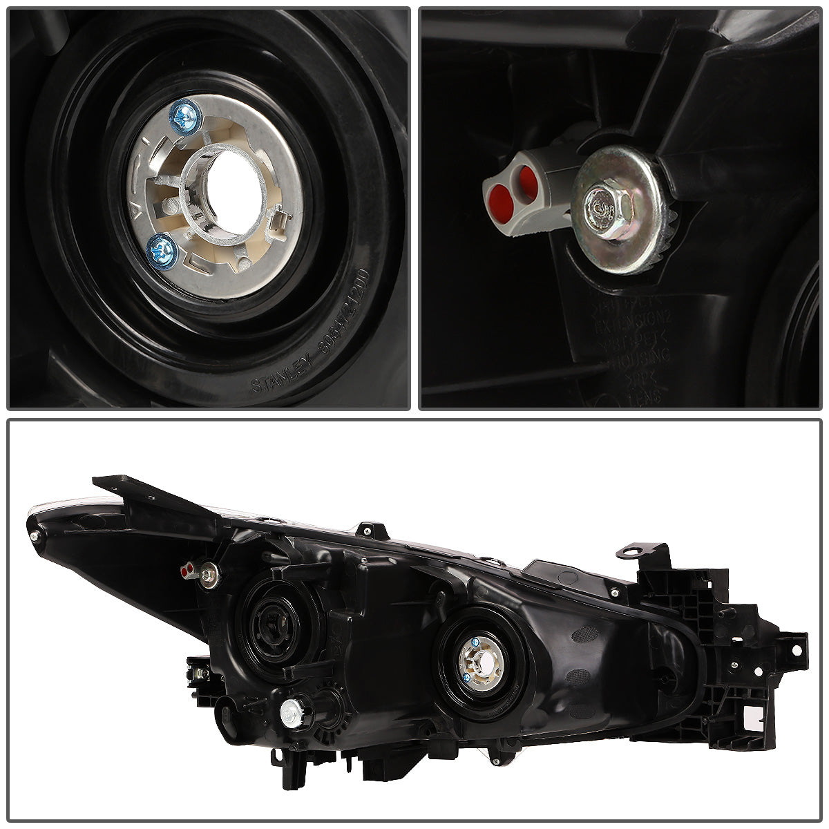 FAROS 14-16 MAZDA 3 4-DOOR - PROJECTOR - H11 LOW BEAM / 9005 HIGH BEAM - SMOKE HOUSING / CLEAR CORNER