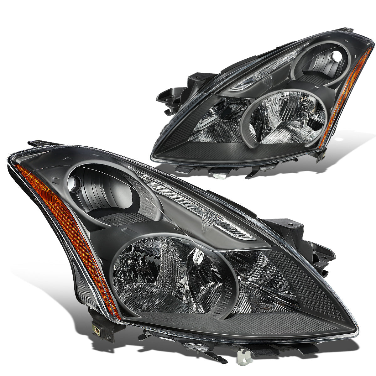 FAROS 10-12 NISSAN ALTIMA SEDAN - FITS MODELS W/ HALOGEN HEADLIGHTS ONLY - H11 LOW / H9 HIGH - BLACK HOUSING / AMBER CORNER