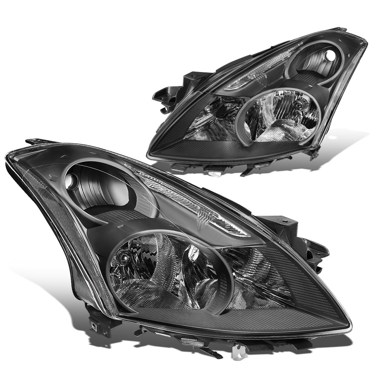 FAROS 10-12 NISSAN ALTIMA SEDAN - FITS MODELS W/ HALOGEN HEADLIGHTS ONLY - H11 LOW / H9 HIGH - BLACK HOUSING / CLEAR CORNER