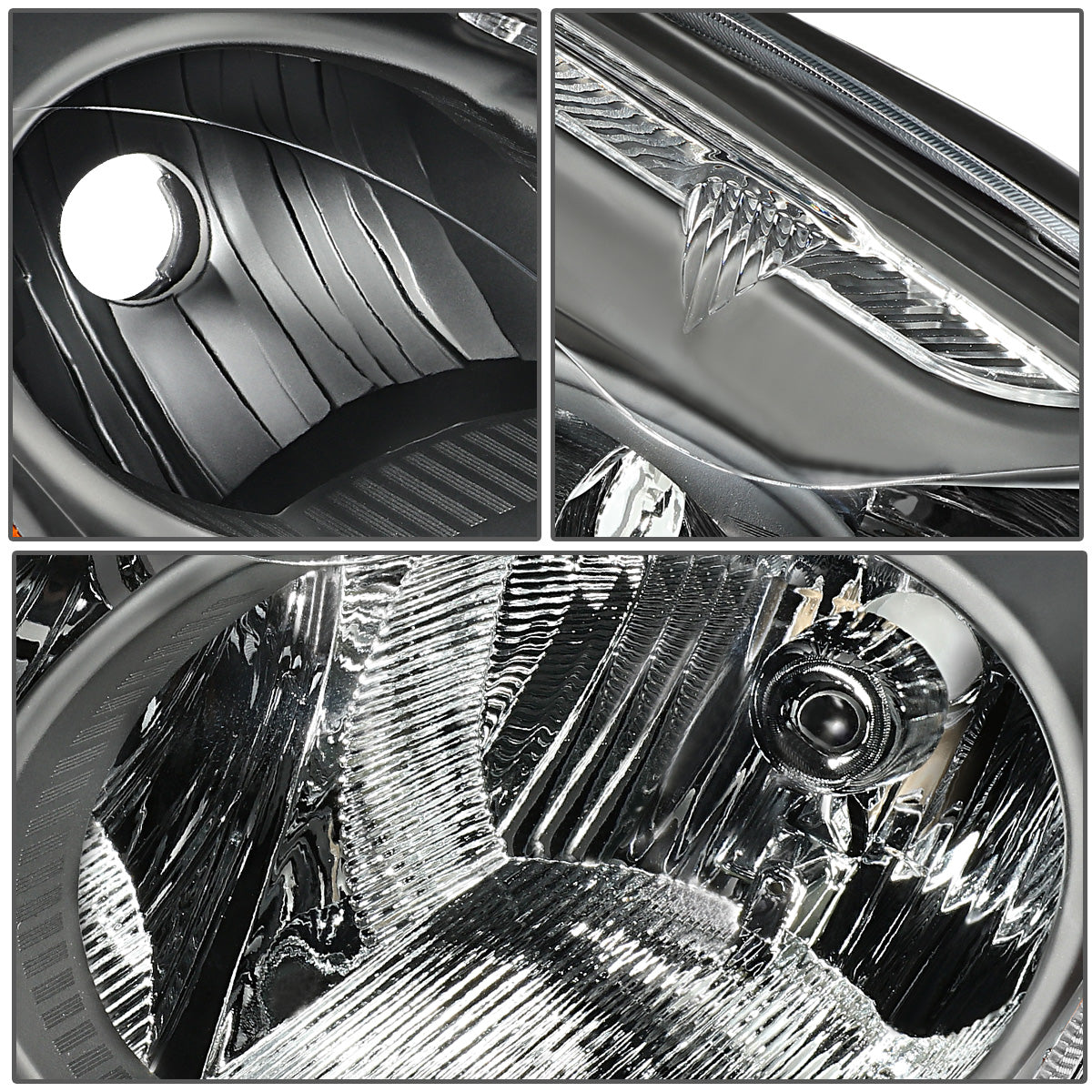 FAROS 10-12 NISSAN ALTIMA SEDAN - FITS MODELS W/ HALOGEN HEADLIGHTS ONLY - H11 LOW / H9 HIGH - BLACK HOUSING / CLEAR CORNER