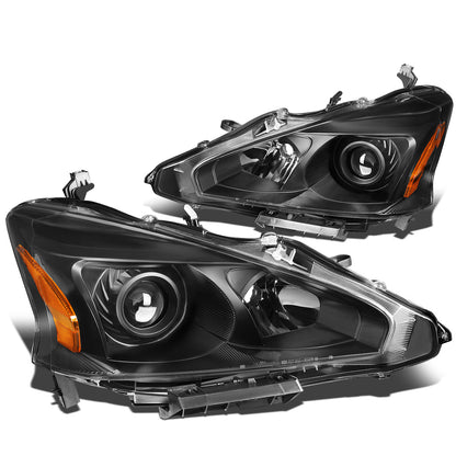 FAROS 13-15 NISSAN ALTIMA - H11 LOW BEAM / H9 HIGH BEAM - BLACK HOUSING / AMBER CORNER