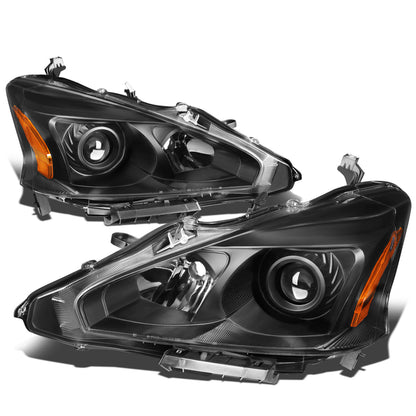 FAROS 13-15 NISSAN ALTIMA - H11 LOW BEAM / H9 HIGH BEAM - BLACK HOUSING / AMBER CORNER