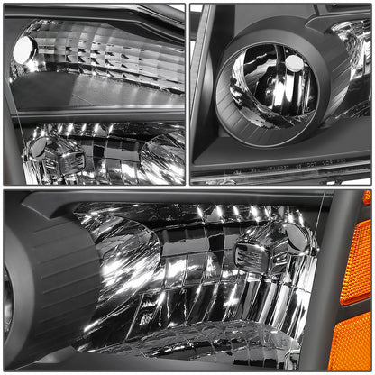 FAROS 04-15 NISSAN TITAN / 04-07 NISSAN ARMADA - 9005 HIGH BEAM / 9006 LOW BEAM / 3157A SIGNAL / 194 SIDE MARKER - BLACK HOUSING / AMBER CORNER