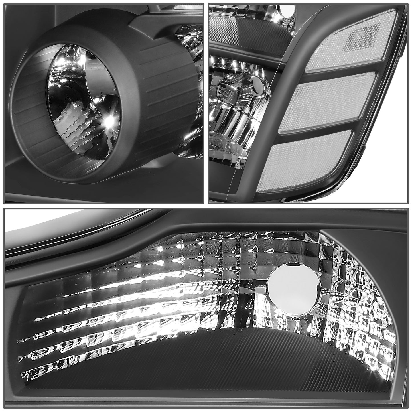 FAROS 04-15 NISSAN TITAN / 04-07 NISSAN ARMADA - 9005 HIGH BEAM / 9006 LOW BEAM / 3157A SIGNAL / 194 SIDE MARKER - BLACK HOUSING / CLEAR CORNER