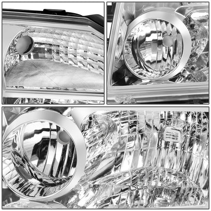 FAROS 04-15 NISSAN TITAN / 04-07 NISSAN ARMADA - 9005 HIGH BEAM / 9006 LOW BEAM / 3157A SIGNAL / 194 SIDE MARKER - CHROME HOUSING / AMBER CORNER