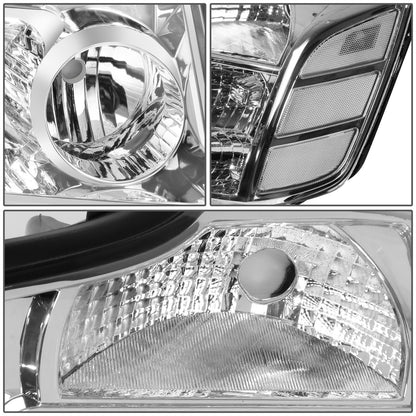 FAROS 04-15 NISSAN TITAN / 04-07 NISSAN ARMADA - 9005 HIGH BEAM / 9006 LOW BEAM / 3157A SIGNAL / 194 SIDE MARKER - CHROME HOUSING / CLEAR CORNER