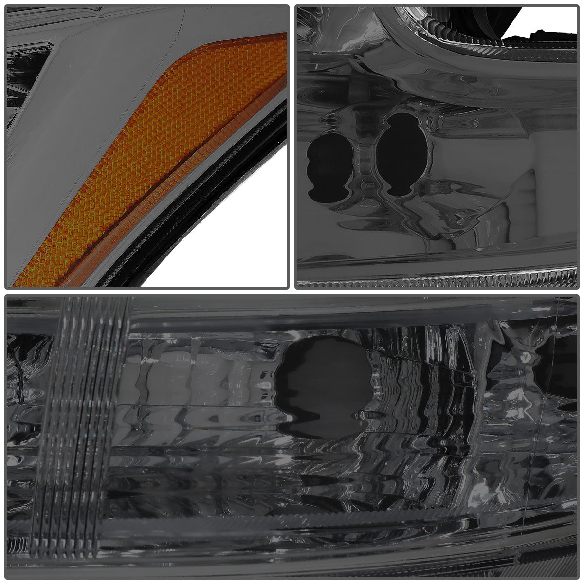 FAROS 09-14 NISSAN MAXIMA W/ HALOGEN HEADLIGHTS - PROJECTOR - 9005 HIGH BEAM / H11 LOW BEAM - SMOKE HOUSING / AMBER CORNER