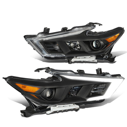FAROS 16-18 NISSAN MAXIMA - FITS S, SL, SV MODELS W/ HALOGEN HEADLIGHTS ONLY - PROJECTOR LOW BEAM- H9 HIGH / H11 LOW BEAM - BLACK HOUSING / AMBER CORNER