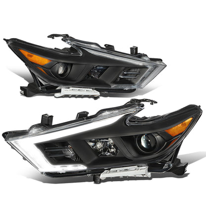 FAROS 16-18 NISSAN MAXIMA - FITS S, SL, SV MODELS W/ HALOGEN HEADLIGHTS ONLY - PROJECTOR LOW BEAM- H9 HIGH / H11 LOW BEAM - BLACK HOUSING / AMBER CORNER