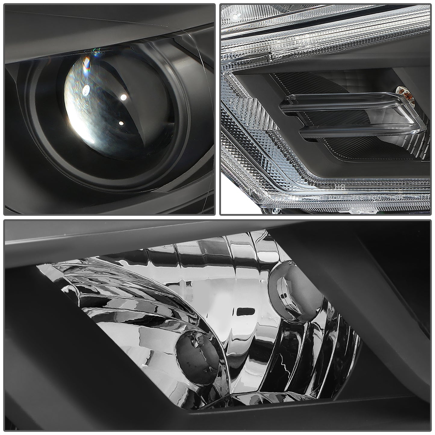 FAROS 16-18 NISSAN MAXIMA - FITS S, SL, SV MODELS W/ HALOGEN HEADLIGHTS ONLY - PROJECTOR LOW BEAM- H9 HIGH / H11 LOW BEAM - BLACK HOUSING / AMBER CORNER