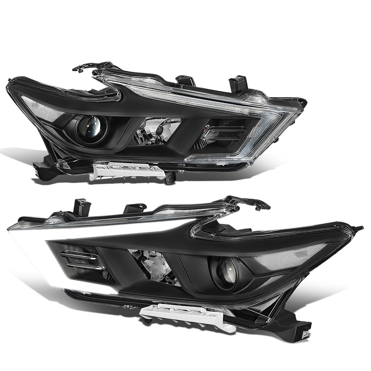 FAROS 16-18 NISSAN MAXIMA - FITS S, SL, SV MODELS W/ HALOGEN HEADLIGHTS ONLY - PROJECTOR LOW BEAM- H9 HIGH / H11 LOW BEAM - BLACK HOUSING / CLEAR CORNER