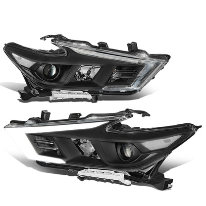 FAROS 16-18 NISSAN MAXIMA - FITS S, SL, SV MODELS W/ HALOGEN HEADLIGHTS ONLY - PROJECTOR LOW BEAM- H9 HIGH / H11 LOW BEAM - BLACK HOUSING / CLEAR CORNER