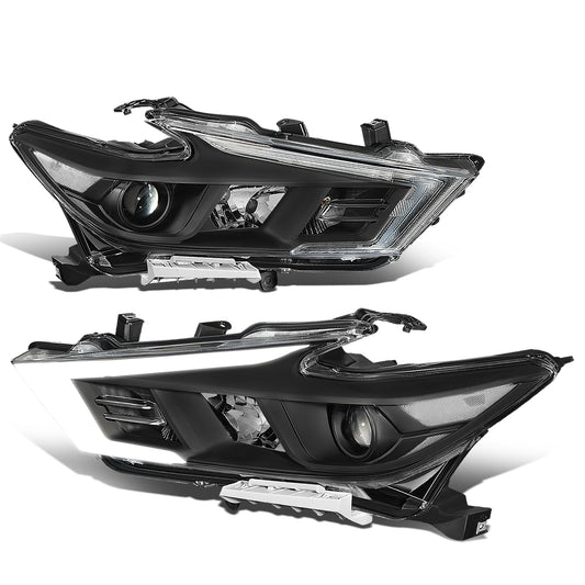 FAROS 16-18 NISSAN MAXIMA - FITS S, SL, SV MODELS W/ HALOGEN HEADLIGHTS ONLY - PROJECTOR LOW BEAM- H9 HIGH / H11 LOW BEAM - BLACK HOUSING / CLEAR CORNER