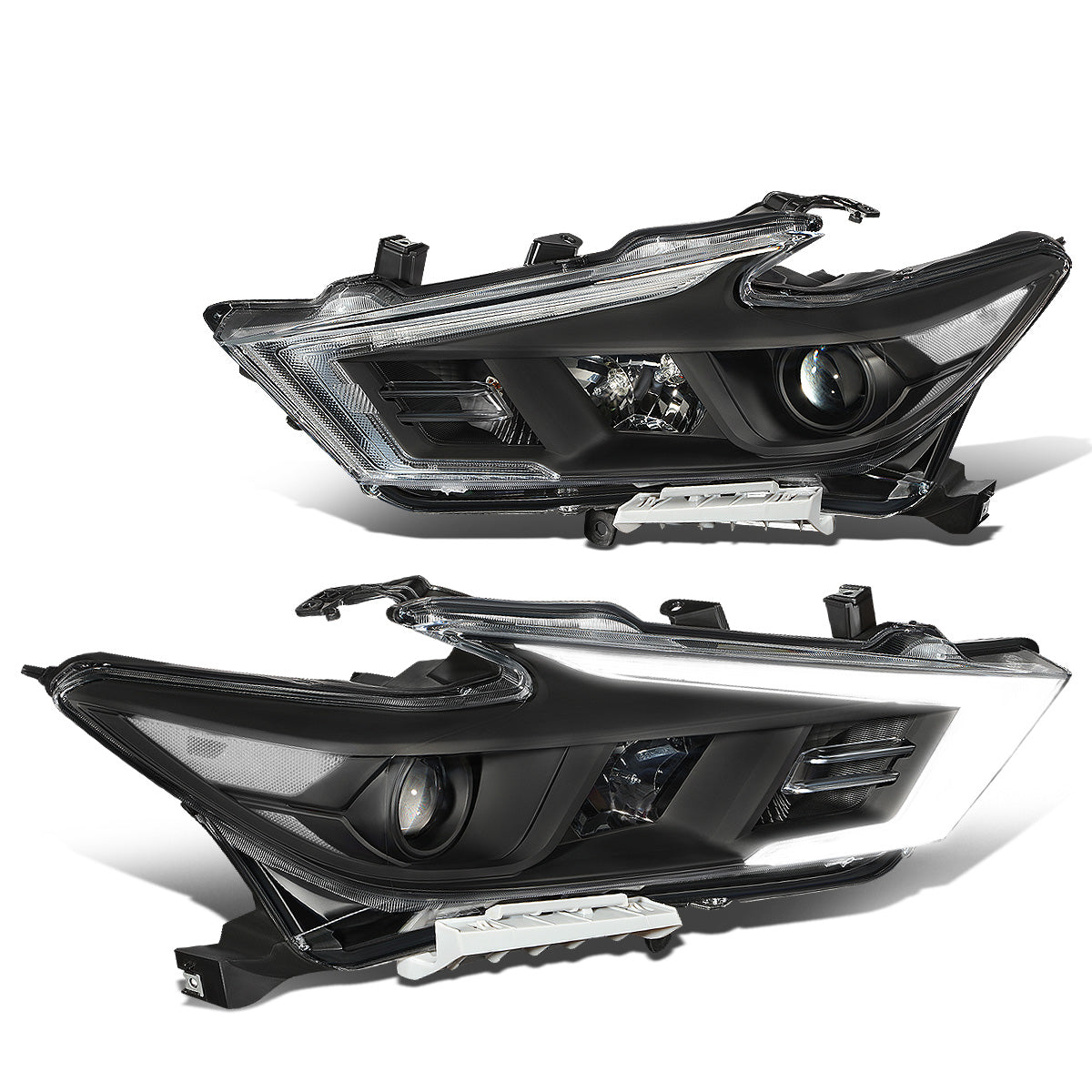 FAROS 16-18 NISSAN MAXIMA - FITS S, SL, SV MODELS W/ HALOGEN HEADLIGHTS ONLY - PROJECTOR LOW BEAM- H9 HIGH / H11 LOW BEAM - BLACK HOUSING / CLEAR CORNER