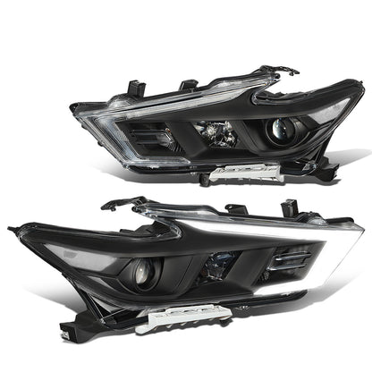 FAROS 16-18 NISSAN MAXIMA - FITS S, SL, SV MODELS W/ HALOGEN HEADLIGHTS ONLY - PROJECTOR LOW BEAM- H9 HIGH / H11 LOW BEAM - BLACK HOUSING / CLEAR CORNER