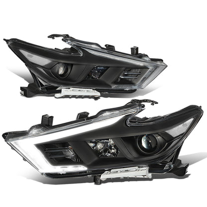 FAROS 16-18 NISSAN MAXIMA - FITS S, SL, SV MODELS W/ HALOGEN HEADLIGHTS ONLY - PROJECTOR LOW BEAM- H9 HIGH / H11 LOW BEAM - BLACK HOUSING / CLEAR CORNER