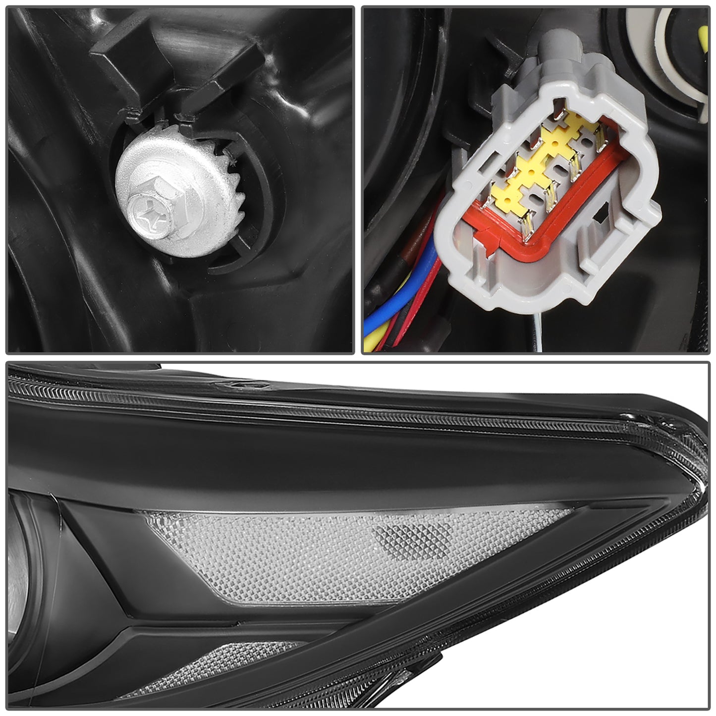 FAROS 16-18 NISSAN MAXIMA - FITS S, SL, SV MODELS W/ HALOGEN HEADLIGHTS ONLY - PROJECTOR LOW BEAM- H9 HIGH / H11 LOW BEAM - BLACK HOUSING / CLEAR CORNER