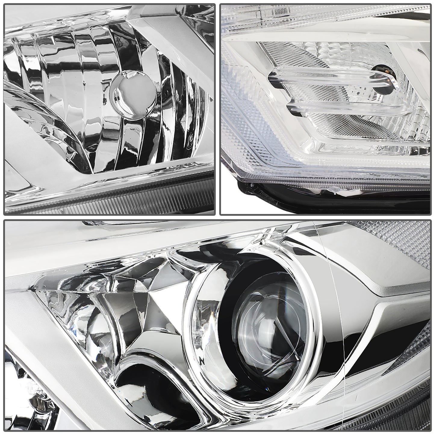 FAROS 16-18 NISSAN MAXIMA - FITS S, SL, SV MODELS W/ HALOGEN HEADLIGHTS ONLY - PROJECTOR LOW BEAM- H9 HIGH / H11 LOW BEAM - CHROME HOUSING / CLEAR CORNER