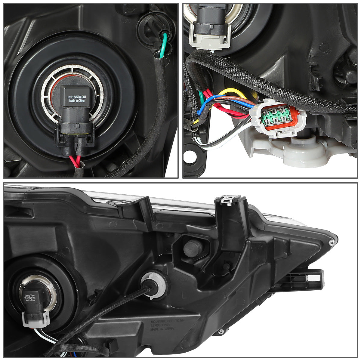 FAROS 16-18 NISSAN MAXIMA - FITS S, SL, SV MODELS W/ HALOGEN HEADLIGHTS ONLY - PROJECTOR LOW BEAM- H9 HIGH / H11 LOW BEAM - CHROME HOUSING / CLEAR CORNER