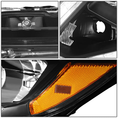 FAROS 14-16 NISSAN ROGUE - ONLY FITS MODELS W/ HALOGEN HEADLIGHTS - H11 LOW BEAM / H9 HIGH BEAM - BLACK HOUSING / AMBER CORNER