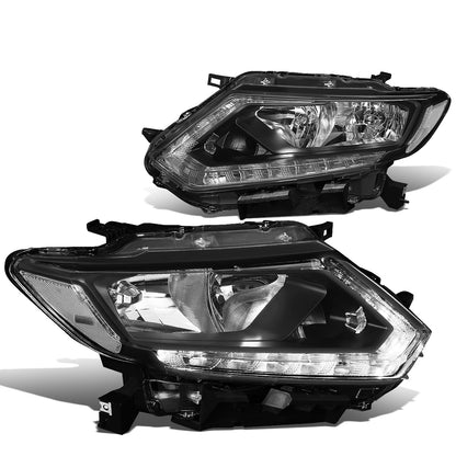 FAROS 14-16 NISSAN ROGUE - ONLY FITS MODELS W/ HALOGEN HEADLIGHTS - H11 LOW BEAM / H9 HIGH BEAM - BLACK HOUSING / CLEAR CORNER