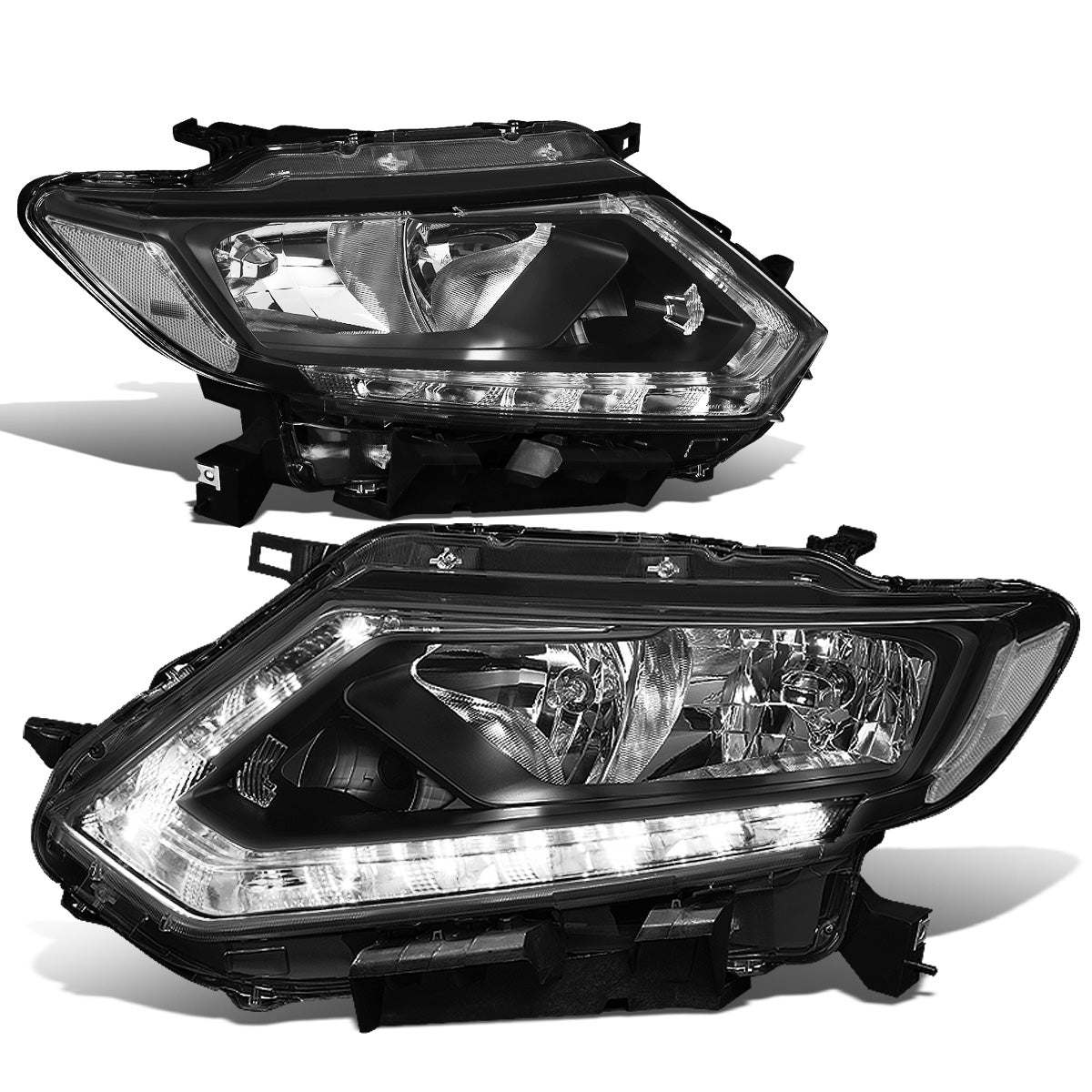 FAROS 14-16 NISSAN ROGUE - ONLY FITS MODELS W/ HALOGEN HEADLIGHTS - H11 LOW BEAM / H9 HIGH BEAM - BLACK HOUSING / CLEAR CORNER