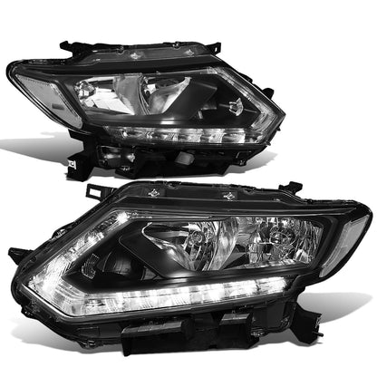 FAROS 14-16 NISSAN ROGUE - ONLY FITS MODELS W/ HALOGEN HEADLIGHTS - H11 LOW BEAM / H9 HIGH BEAM - BLACK HOUSING / CLEAR CORNER