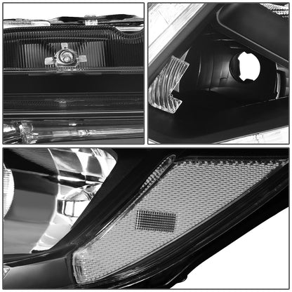 FAROS 14-16 NISSAN ROGUE - ONLY FITS MODELS W/ HALOGEN HEADLIGHTS - H11 LOW BEAM / H9 HIGH BEAM - BLACK HOUSING / CLEAR CORNER