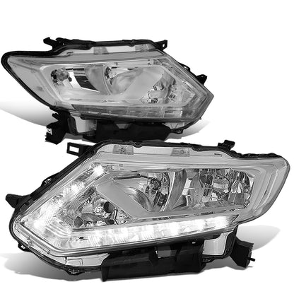 FAROS 14-16 NISSAN ROGUE - ONLY FITS MODELS W/ HALOGEN HEADLIGHTS - H11 LOW BEAM / H9 HIGH BEAM - CHROME HOUSING / CLEAR CORNER