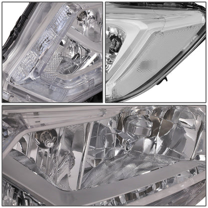 FAROS 14-16 NISSAN ROGUE - ONLY FITS MODELS W/ HALOGEN HEADLIGHTS - H11 LOW BEAM / H9 HIGH BEAM - CHROME HOUSING / CLEAR CORNER