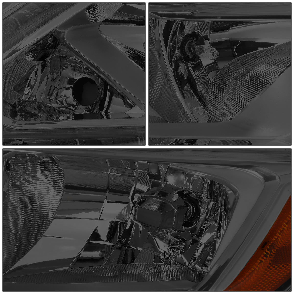 FAROS 14-16 NISSAN ROGUE - ONLY FITS MODELS W/ HALOGEN HEADLIGHTS - H11 LOW BEAM / H9 HIGH BEAM - SMOKE HOUSING / AMBER CORNER