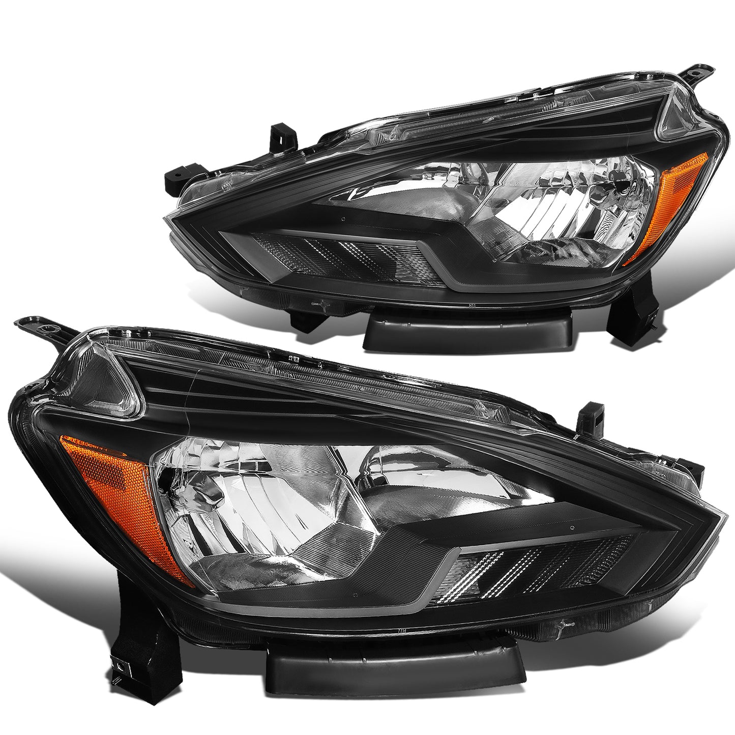 FAROS 16-18 NISSAN SENTRA - FITS MODELS W/ FACTORY HALOGEN HEADLIGHTS - OE STYLE - H11 LOW BEAM / H9 HIGH BEAM - BLACK HOUSING / AMBER CORNER