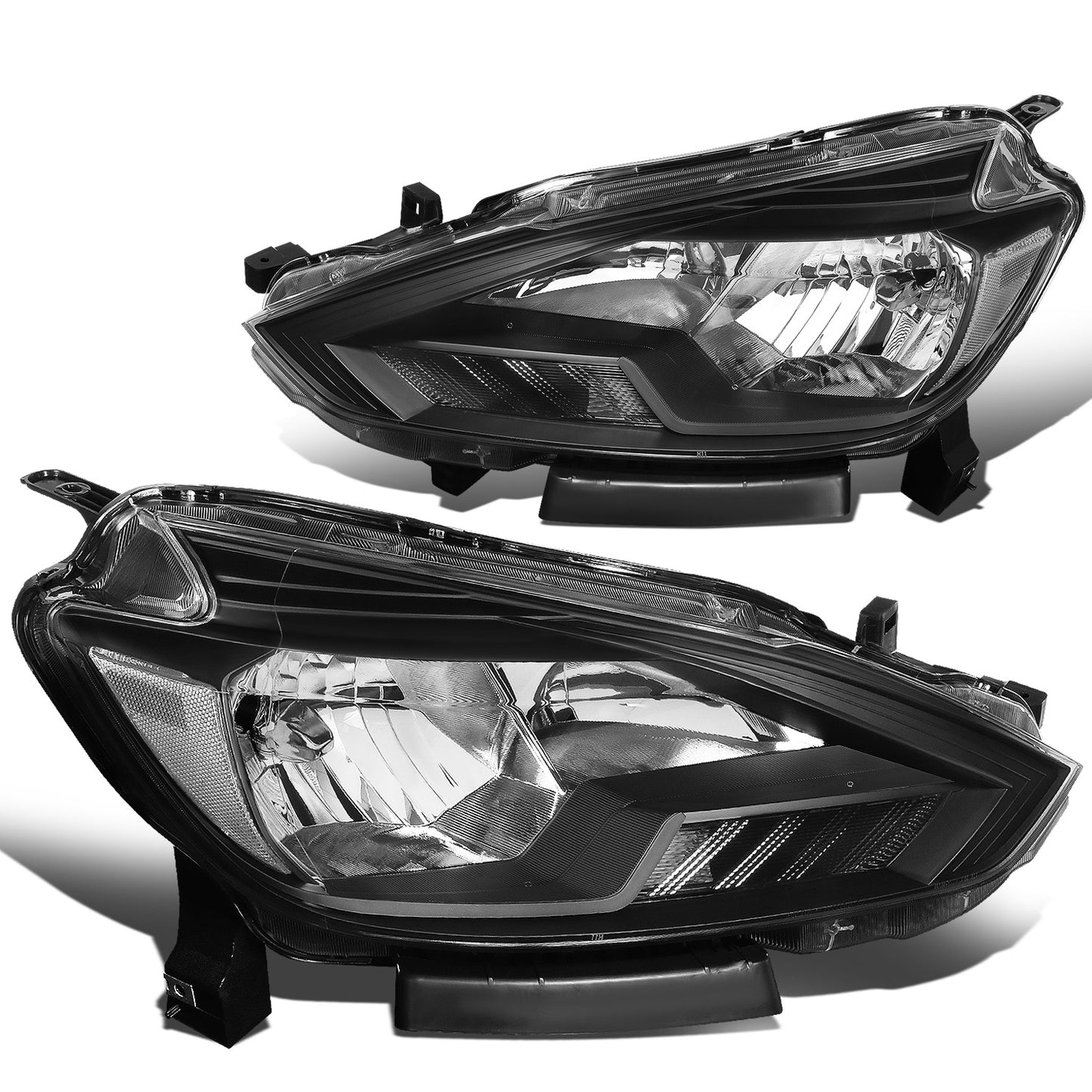 FAROS 16-18 NISSAN SENTRA - FITS MODELS W/ FACTORY HALOGEN HEADLIGHTS - OE STYLE - H11 LOW BEAM / H9 HIGH BEAM - BLACK HOUSING / CLEAR CORNER