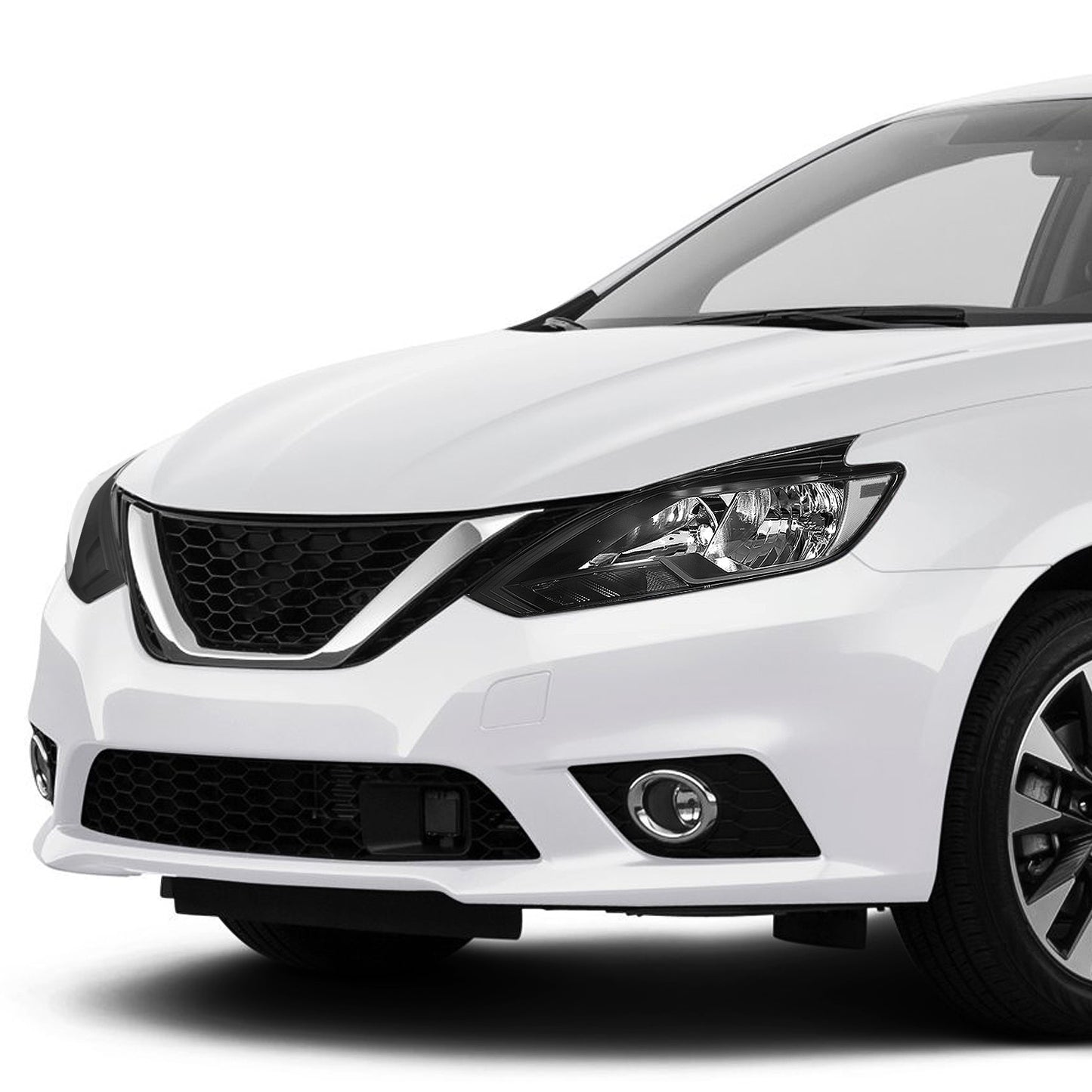 FAROS 16-18 NISSAN SENTRA - FITS MODELS W/ FACTORY HALOGEN HEADLIGHTS - OE STYLE - H11 LOW BEAM / H9 HIGH BEAM - BLACK HOUSING / CLEAR CORNER