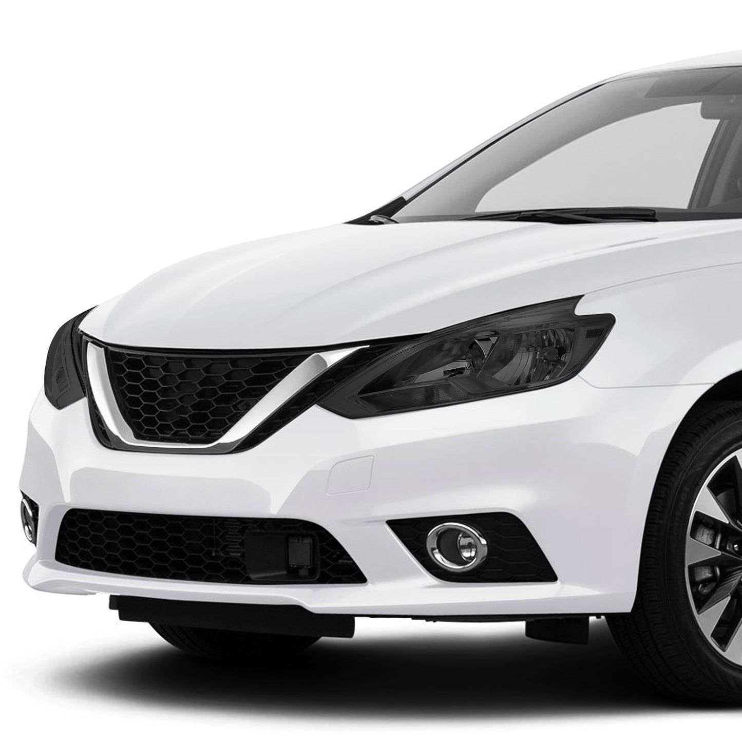 FAROS 16-18 NISSAN SENTRA - FITS MODELS W/ FACTORY HALOGEN HEADLIGHTS - OE STYLE - H11 LOW BEAM / H9 HIGH BEAM - CHROME HOUSING / SMOKED LENS / CLEAR CORNER