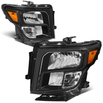 FAROS 17-22 NISSAN TITAN / 16-22 NISSAN TITAN XD - FITS MODELS W/ HALOGEN HEADLIGHTS ONLY - OE STYLE - H11 LOW BEAM / 9005 HIGH BEAM / 2825 SIDE MARKER / 7444NA TURN SIGNAL - BLACK HOUSING / AMBER CORNER